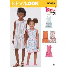 Patron New Look 6630 - robe sans manches à volants - Newlook - Mondial Tissus