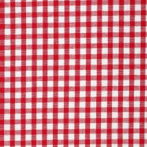 Tissu coton vichy rouge et blanc - Mondial Tissus