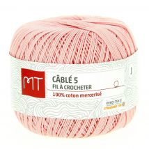 Fil à crocheter n°5 rose - MT - Mondial Tissus