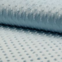 Tissu polaire minky uni bleu - Mondial Tissus