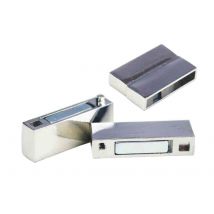Fermoir magnétique (manchette brésilienne) argenté 25 mm - Mondial Tissus