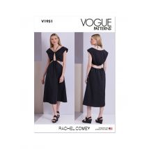 Patron Vogue 1951Y5 - robe trapèze du 46 au 54 - Vogue - Mondial Tissus