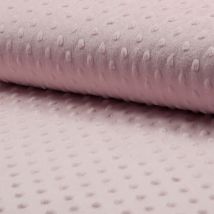 Tissu polaire minky uni rose - Mondial Tissus