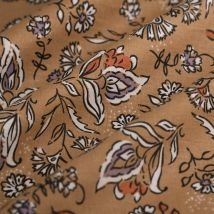 Tissu cretonne Sèmara marron - Mondial Tissus