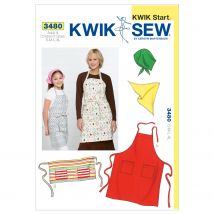 Patron KWIK SEW K3480OS Tablier et bandana pour adulte et enfant - Kwik Sew - Mondial Tissus