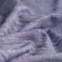 Tissu flanelle coton chiné bleu - Mondial Tissus