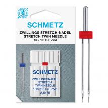 Aiguilles machine Schmetz jumelées extensibles 75 a 11- 2,5 mm- 30/705 H-S ZWI - Schmetz - Mondial Tissus