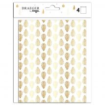 Pochettes cadeau en papier x4 - doré - Mondial Tissus