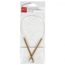 Aiguilles circulaire N°4 bambou 40 cm - Mondial Tissus