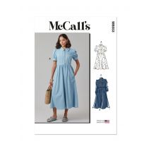Patron McCall's M8553H5 robe zippée femme 34-42 - McCall's - Mondial Tissus