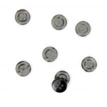 Boutons contours galbés gris 11 mm - MT - Mondial Tissus