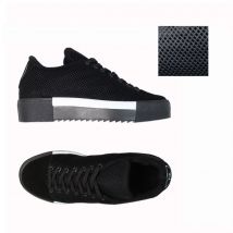 Baskets personnalisables daim maille noires Taille 38 - Mondial Tissus