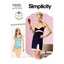 Patron Simplicity S9285.A5 - Ensemble Nuisette, Top Slip 34 - 42 - Simplicity - Mondial Tissus