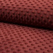Tissu polaire minky uni brique - Mondial Tissus