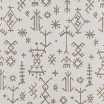 Tissu jacquard ethnique beige - Linder - Mondial Tissus