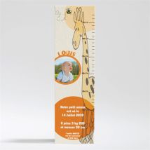Faire-part naissance personnalisable - 5,3 x 19,4 cm - Monfairepart