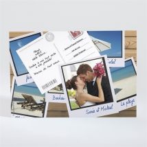 Carte de remerciement mariage personnalisable - 13,8 x 9,5 cm - Monfairepart