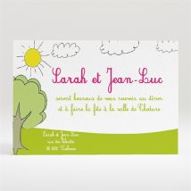 Carton d'invitation mariage J'annonce leur mariage personnalisable - 11 x 7,5 cm - Monfairepart