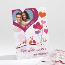Faire-part mariage Carte originale personnalisable - 9,5 x 13,8 cm - Monfairepart