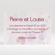 Carton d'invitation mariage Carte originale personnalisable - 11 x 7,5 cm - Monfairepart