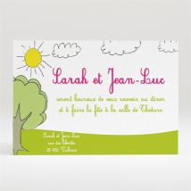 Carton d'invitation mariage Ils se marient personnalisable - 11 x 7,5 cm - Monfairepart