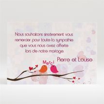Carte de remerciement mariage Carte originale personnalisable - Couleur Multicolore - 11 x 7,5 cm - Monfairepart