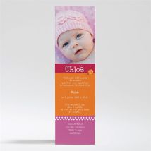 Faire-part naissance personnalisable - 5,3 x 19,4 cm - Monfairepart
