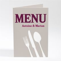 Menu mariage Montgolfière de coeurs personnalisable - 10 x 14,5 cm - Monfairepart