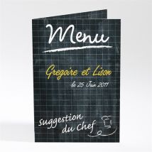Menu mariage Au tableau ! personnalisable - 10 x 14,5 cm - Monfairepart