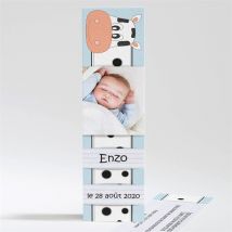 Faire-part naissance personnalisable - 5,3 x 19,4 cm - Monfairepart