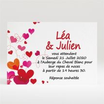 Carton d'invitation mariage Humour et originalité personnalisable - Couleur Rouge - 11 x 7,5 cm - Monfairepart