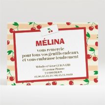 Remerciement naissance personnalisable - 11 x 7,5 cm - Monfairepart