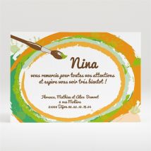 Remerciement naissance Peinture photo personnalisable - 11 x 7,5 cm - Monfairepart