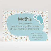 Remerciement naissance personnalisable - 11 x 7,5 cm - Monfairepart