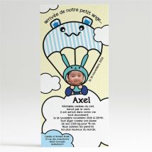 Faire-part naissance personnalisable - 10 x 21 cm - Monfairepart