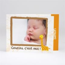 Faire-part naissance personnalisable - 15 x 10 cm - Monfairepart