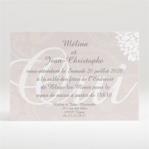 Carton d'invitation mariage Oui avec prénoms mariés personnalisable - 11 x 7,5 cm - Monfairepart