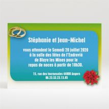 Carton d'invitation mariage Scènes de mariage originales personnalisable - 11 x 7,5 cm - Monfairepart