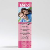 Carte de remerciement mariage Un mariage vraiment parfait personnalisable - 5,3 x 19,4 cm - Monfairepart