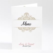Menu mariage Carte multi photo mariage personnalisable - 14,5 x 10,5 cm - Monfairepart