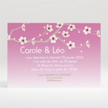 Carton d'invitation mariage Jolie carte invitation mariage personnalisable - 11 x 7,5 cm - Monfairepart