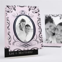 Faire-part mariage Joli médaillon vintage personnalisable - 10 x 15 cm - Monfairepart