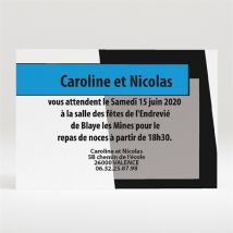 Carton d'invitation mariage Entre Nous personnalisable - 11 x 7,5 cm - Monfairepart