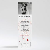 Carte de remerciement mariage Un Oui en photo personnalisable - 5,4 x 19,4 cm - Monfairepart