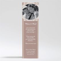Carte de remerciement mariage Le Médaillon des Amoureux personnalisable - 5,3 x 19,4 cm - Monfairepart