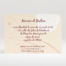 Carton d'invitation mariage Original beige photo personnalisable - 11 x 7,5 cm - Monfairepart