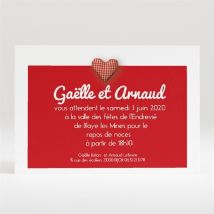 Carton d'invitation mariage Idylle personnalisable - 11 x 7,5 cm - Monfairepart