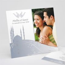Faire-part mariage Mariage authentique personnalisable - 15 x 14 cm - Monfairepart