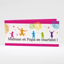 Faire-part mariage C est la fete personnalisable - 21 x 10 cm fermé - Monfairepart