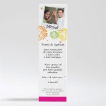 Carte de remerciement mariage C est la fete personnalisable - 5,3 x 19,4 cm - Monfairepart